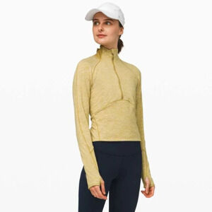 Lululemon Always Alert 1/2 Zip Jacket  Sweater Heathered Grape Leaf Size 6